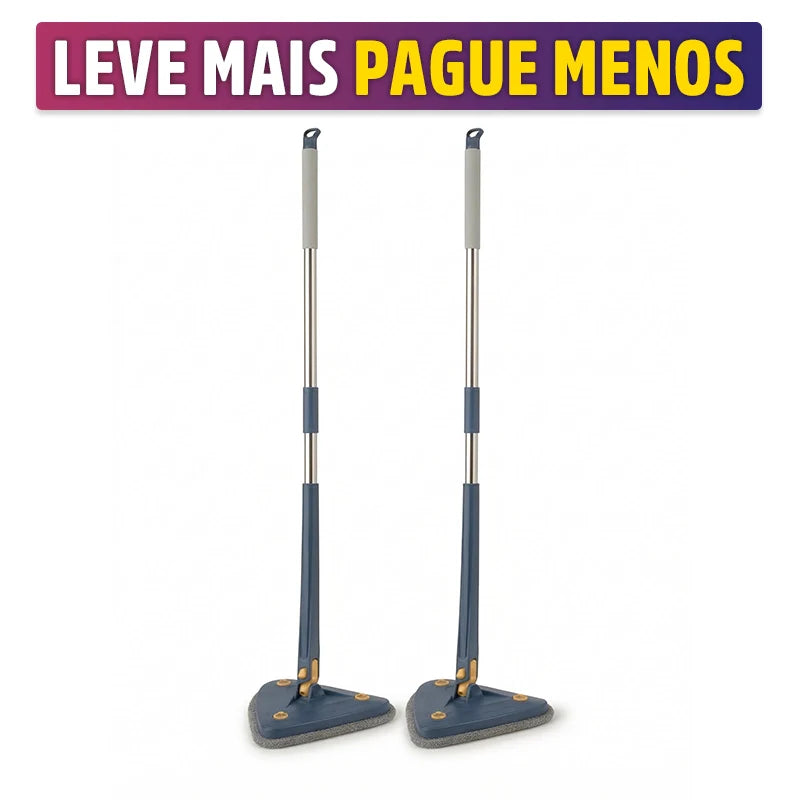 Esfregão Mop Triangular Giratório 360° TriMop