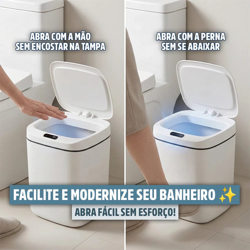 Lixeira Automática Smart 13 Litros Com Sensor de Proximidade e Toque