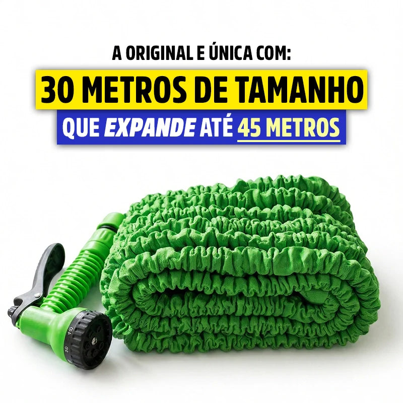 Mangueira Mágica Expansível 30 Metros com Bico Pulverizador Multiuso HidroFlex – Jardim e Limpeza
