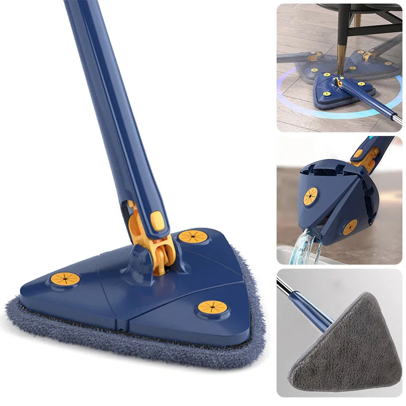 Esfregão Mop Triangular Giratório 360° TriMop