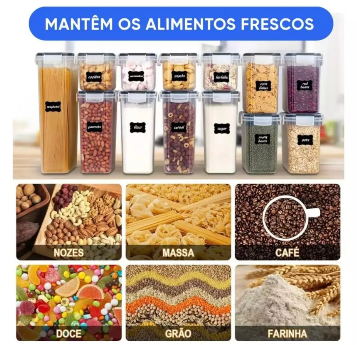 Kit 14 Potes Herméticos