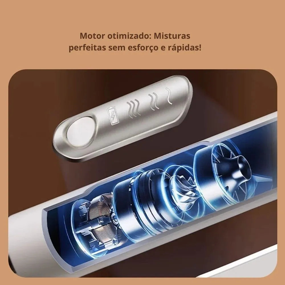 Mixer Elétrico Portátil para Café e Bebidas – Espuma Cremosa em Segundos