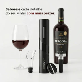Abridor de Vinho Elétrico Premium 4 em 1 Completo
